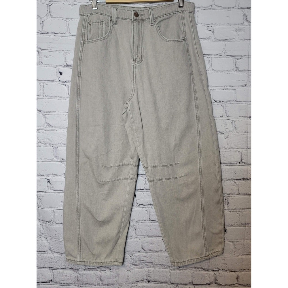 Sincerely‎ Jules Women Tan Barrel Leg Jeans High Rise Wide Leg 90s 11/30 Stone